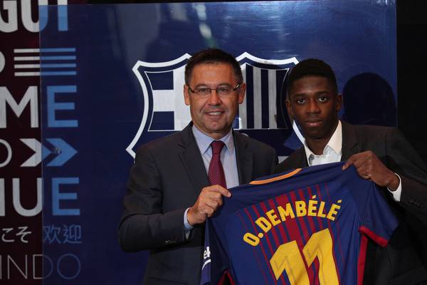 Barcelona complete signing of Ousmane Dembele from Dortmund