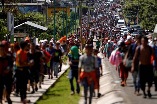 US-bound Honduran migrants arrive in Mexican border city