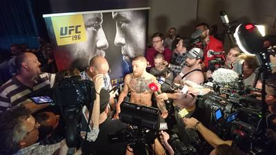 Conor McGregor impresses at open workout ahead of Nate Diaz fight