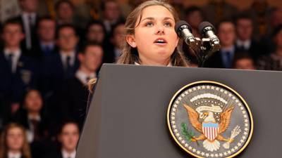 The 16-year-old who introduced the President and First Lady
