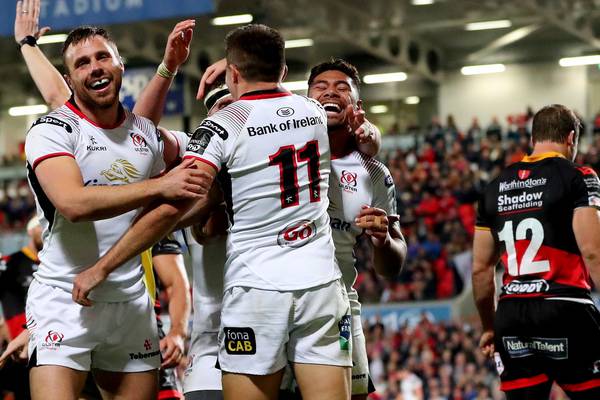 Nick Timoney crosses over twice as Ulster ease by Dragons