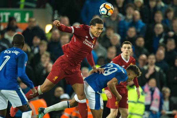 Liverpool’s Virgil Van Dijk looks the part in derby debut