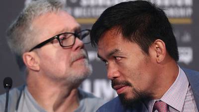 Hey, that’s no way to say goodbye, says Manny Pacquiao’s trainer