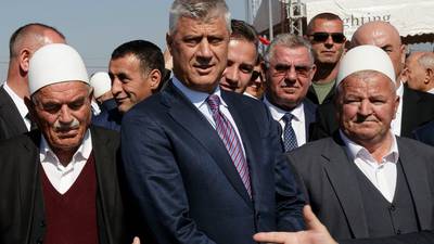 Kosovo's president Thaci defiant in face of war crimes allegations