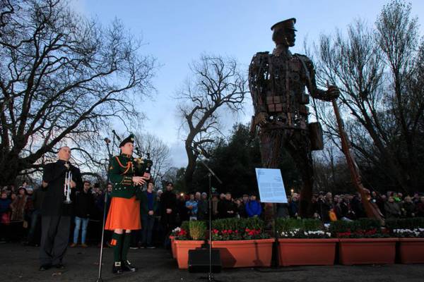 Statues of Limitation – Frank McNally on the scrap-metal soldier, Brexit, and the Burghers of Calais