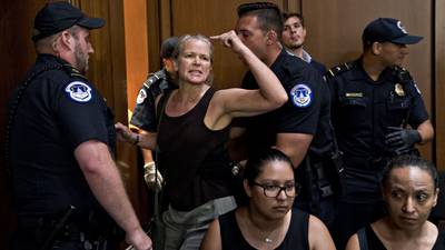 Protesters disrupt hearing for Trump’s supreme court pick