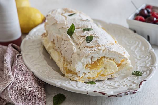 Lemon curd roulade is a real crowd-pleasing dessert