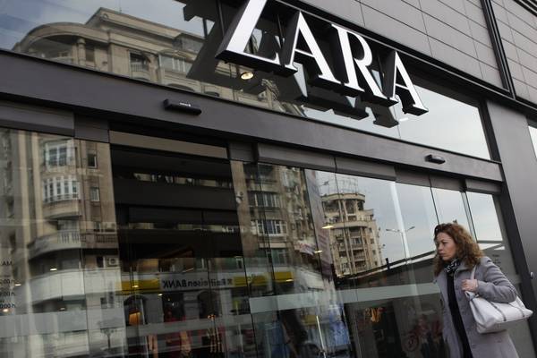 Sales at Zara owner’s Dublin online unit jump 40%