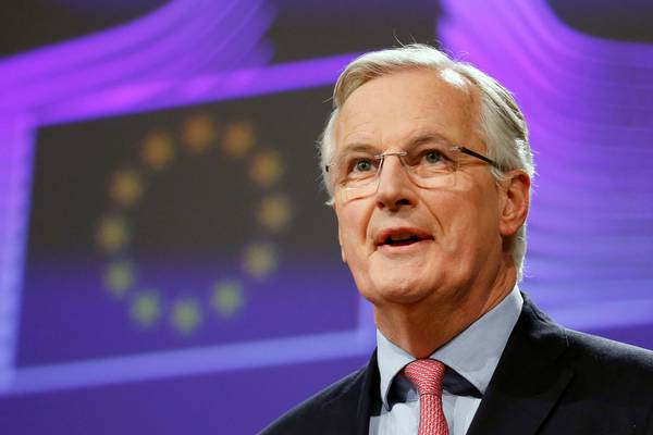 Sterling in steep fall over Michel Barnier’s Brexit transition comments