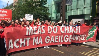 Thousands call for Irish Language Act during Belfast rally