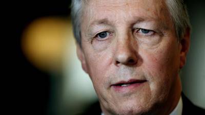 Peter Robinson in hospital after heart stent operation