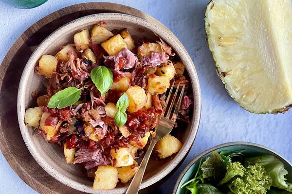 Lilly Higgins: A delicious, quick and easy potato hash with torn ham, ’nduja and pineapple