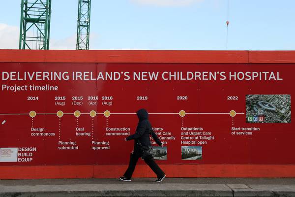 New National Children’s Hospital will reach ‘substantial completion’ by March 2024