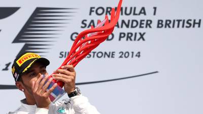 Hamilton takes advantage of Rosberg’s exit to win British Grand Prix