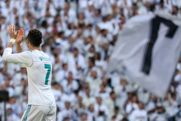 Ronaldo scores for 10th game in a row in Madrid derby draw