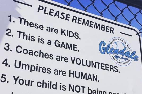 In children's sport it's the parents who need controlling
