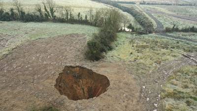 Large hole reappears on lands near mining network in Co Monaghan