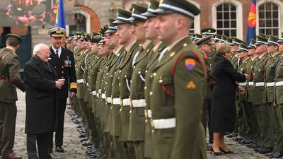 Defence Forces wives and partners protest over poor pay