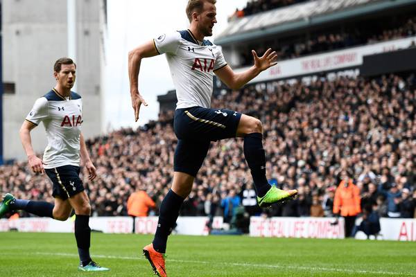 Tottenham Kane hapless Stoke to move into second