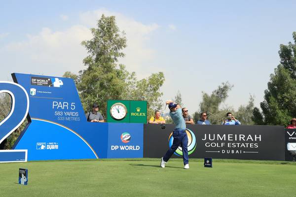 Paul Dunne just two shots off the lead after flawless 67 in Dubai