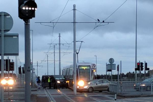 Rush hour delays in Dublin after Luas collision
