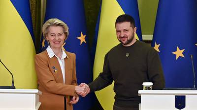 Von der Leyen in Kyiv promises EU will stand with Ukraine 'for long haul'
