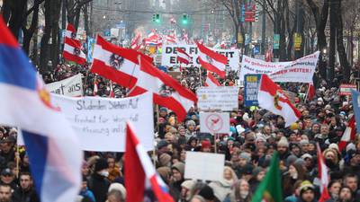 Tens of thousand protest against Austrian Covid-19 restrictions