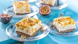 Tropical cheesecake bars perfect for picnics and parties