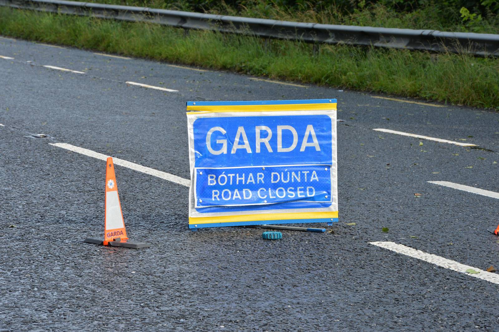 21/07/2017 -- Generic Garda traffic accident road signs search words crash collision Gardai road block
Photograph: Alan Betson / The Irish Times