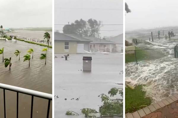 Locals capture Hurricane Ian battering Florida