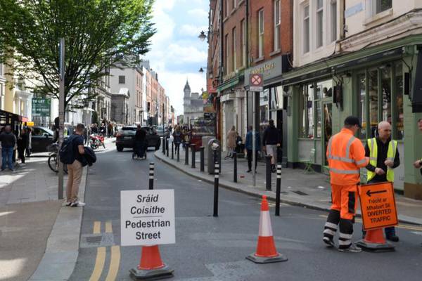 Pedestrianisation of Irish city streets begins ahead of outdoor summer