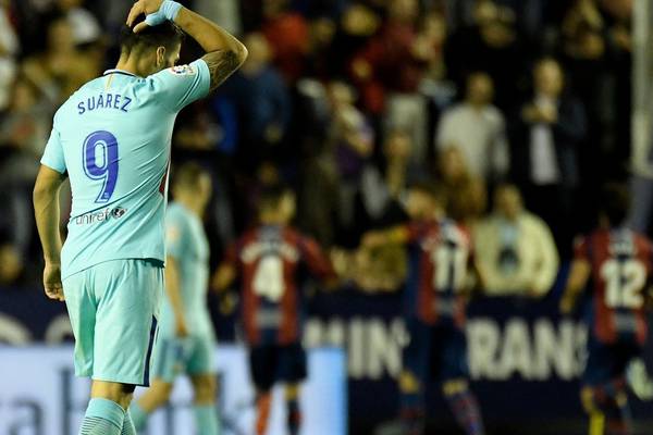 Barcelona’s unbeaten season halted by little Levante