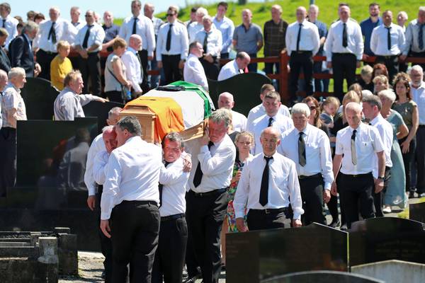 IRA was ‘right’ to fight British rule, Adams says at graveside of former chief of staff