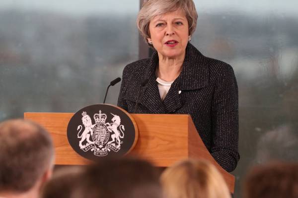 Theresa May says her commitment to avoiding hard border ‘unshakeable’