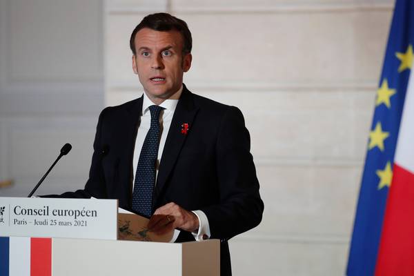 EU vaccine export controls mark ‘end of naivety’, says Macron