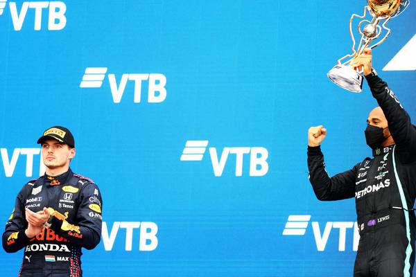Hamilton claims 100th F1 victory in Russia as Verstappen takes thrilling second