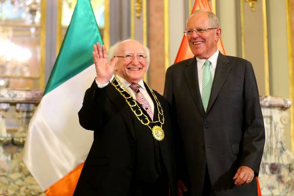 Michael D Higgins awarded Peru’s highest honour