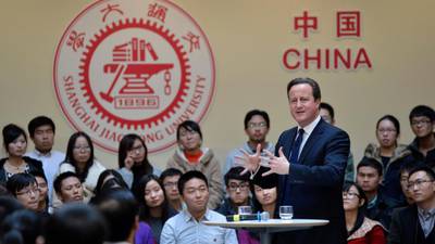 Cameron accused of ‘meddling’ in China’s affairs