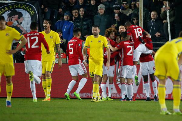 Manchester United grind out vital away goal in Rostov