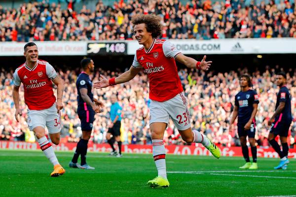 David Luiz header moves Arsenal to third place