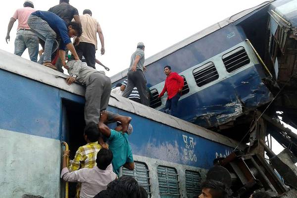 20 dead and over 80 injured as train derails in India