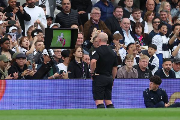 Nine man Liverpool furious with VAR as injury-time own goal wins it for Tottenham