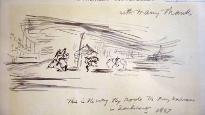 Sketch attributed to Jack B Yeats for auction