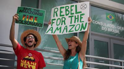 Protesters besiege Brazilian embassies worldwide over Amazon fires