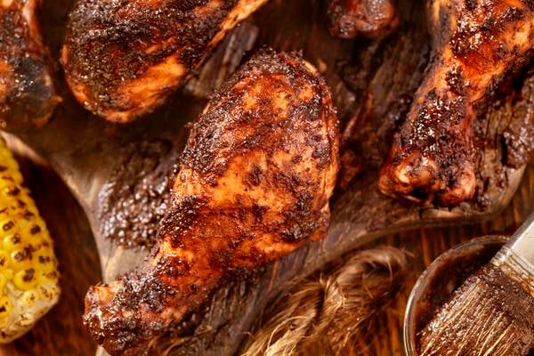 This jerk chicken is a great store cupboard recipe – and an ideal lunch for the kids