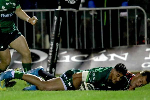 Bundee Aki celebrates new deal with a try