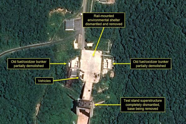 Satellite images show North Korea nuclear launch site dismantling