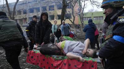 Russia blamed for bomb strike that gutted a maternity hospital in Ukrainian port