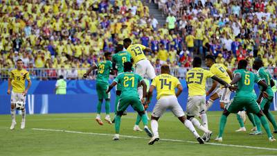 Mina sends Colombia through as Senegal fall foul of fair play