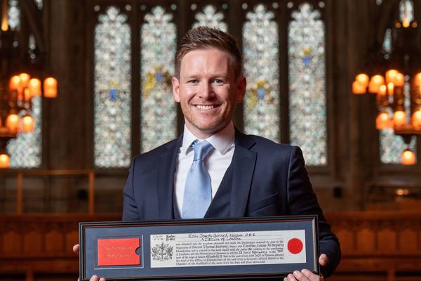 Dubliner Eoin Morgan receives Freedom of the City of London